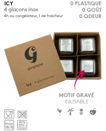 4 Glaçons en inox Gaspajoe