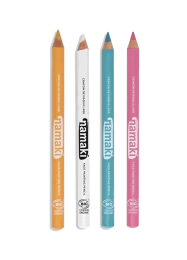 Set de 4 crayons de maquillage fins - Jaune/Bleu/Rose/Blanc Namaki