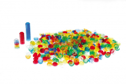 Compteurs empilages transparents 500 pièces Tickit