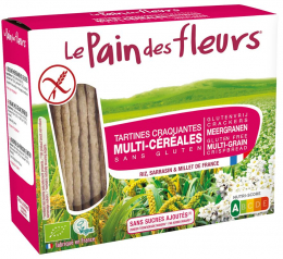 Tartines aux multi-céréales bio 150 g - Le pain des fleurs