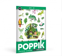 Mini poster La jungle Vert Poppik