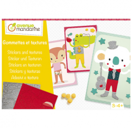 Boîte créative, Gommettes et textures Avenue Mandarine