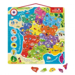 Puzzle Carte France Magnétique 93 pièces Janod