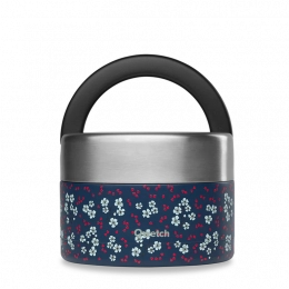 Boîte repas poignée isotherme Hanami Bleu 650ml Qwetch