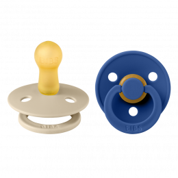 Lot de 2 tétines BIBS T2 Vanille/Cornflower