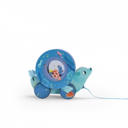 Jouet à tirer en bois Otarie Les aventures de Paulie Moulin roty