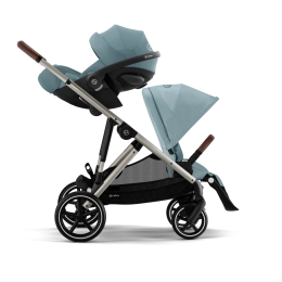 Poussette Cybex Gazelle S – Châssis Taupe, Assise Stormy Blue