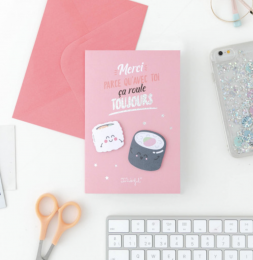 Carte Merci parce qu'avec toi ça roule toujours Mr Wonderful