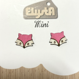 Boucle d'oreilles Renard rose Elysta