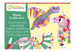 Boîte créative, Tableaux de sable coloré Avenue Mandarine