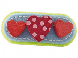 Barette coeurs rouge - Haba