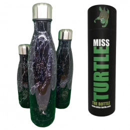 Gourde Isotherme 750 ml Marbre Délicat Noir Miss Turtle