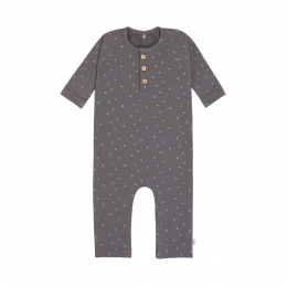Combinaison Bébé GOTS - Cozy Colors, Pois Anthracite Lassig