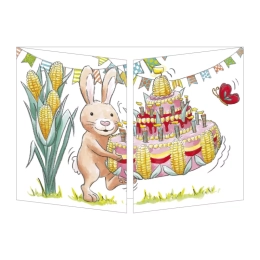 Carte Rendez-Vous R. Tornior "La famille gâteau" Joyeux anniversaire